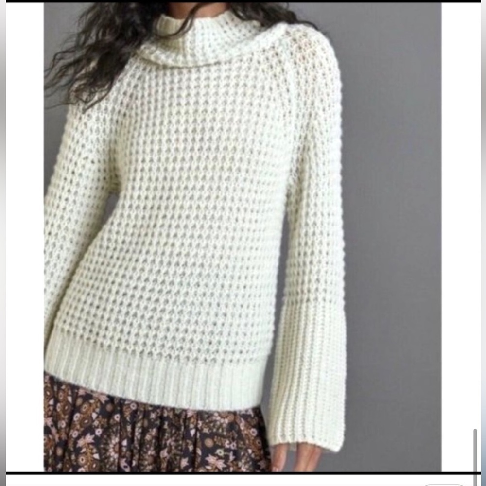 Anthropologie NWOT Maeve Dionne Bell-Sleeved Sweater size M. - Picture 10 of 10